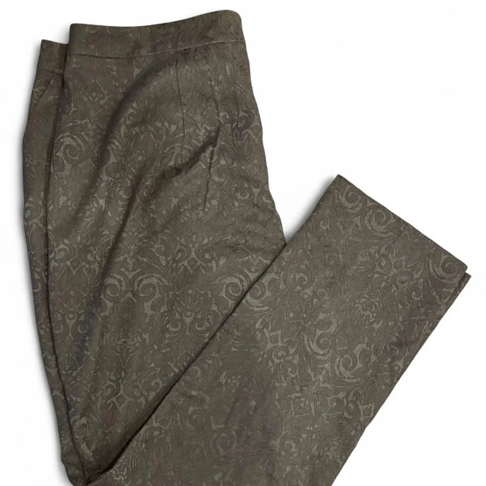 LN Ashley Stewart Elegant Black Patterned Pants - 16 - Picture 8 of 10